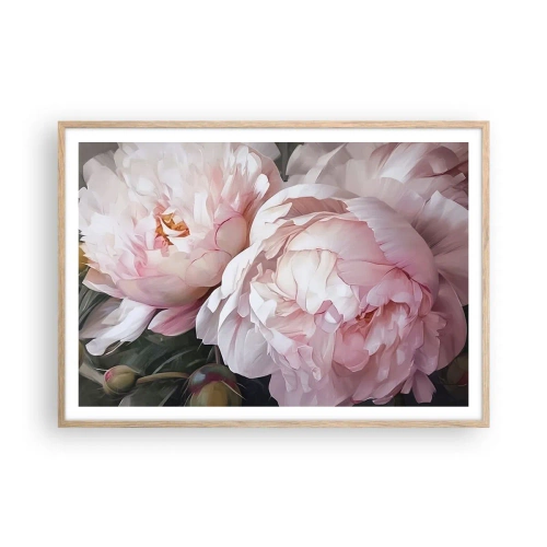 Affisch i ram av ljusek - Fast i blomning - 100x70 cm