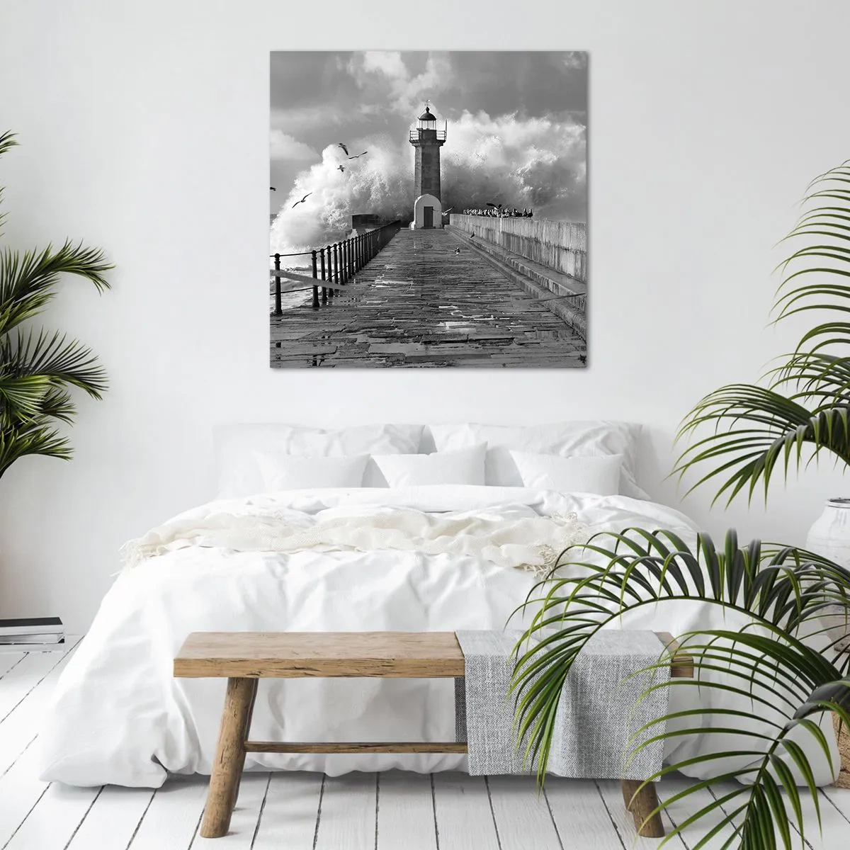 Canvastavla - Bild på duk - Orädd  - 60x60 cm