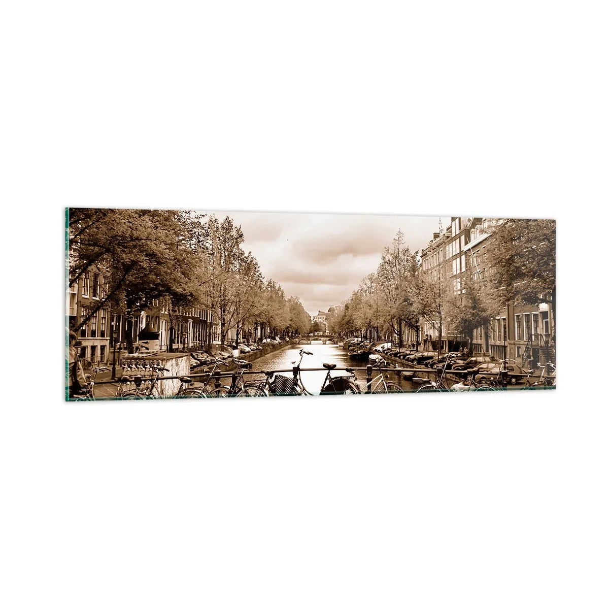 Glastavla - Bild på glas - Holländsk stämning - 90x30 cm