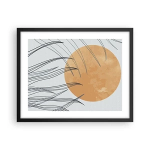 Affisch i svart ram - Alltid mot solen - 50x40 cm