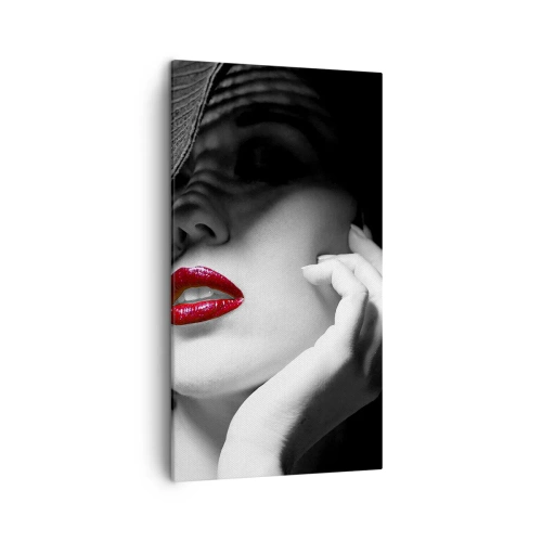 Canvastavla - Bild på duk - En studie i scharlakansröd - 45x80 cm