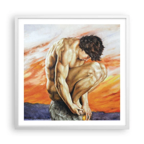 Affisch i vit ram - Försänkt i sig själv - 60x60 cm