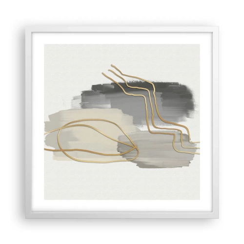 Affisch i vit ram - Varaktighet och rörelse - 50x50 cm