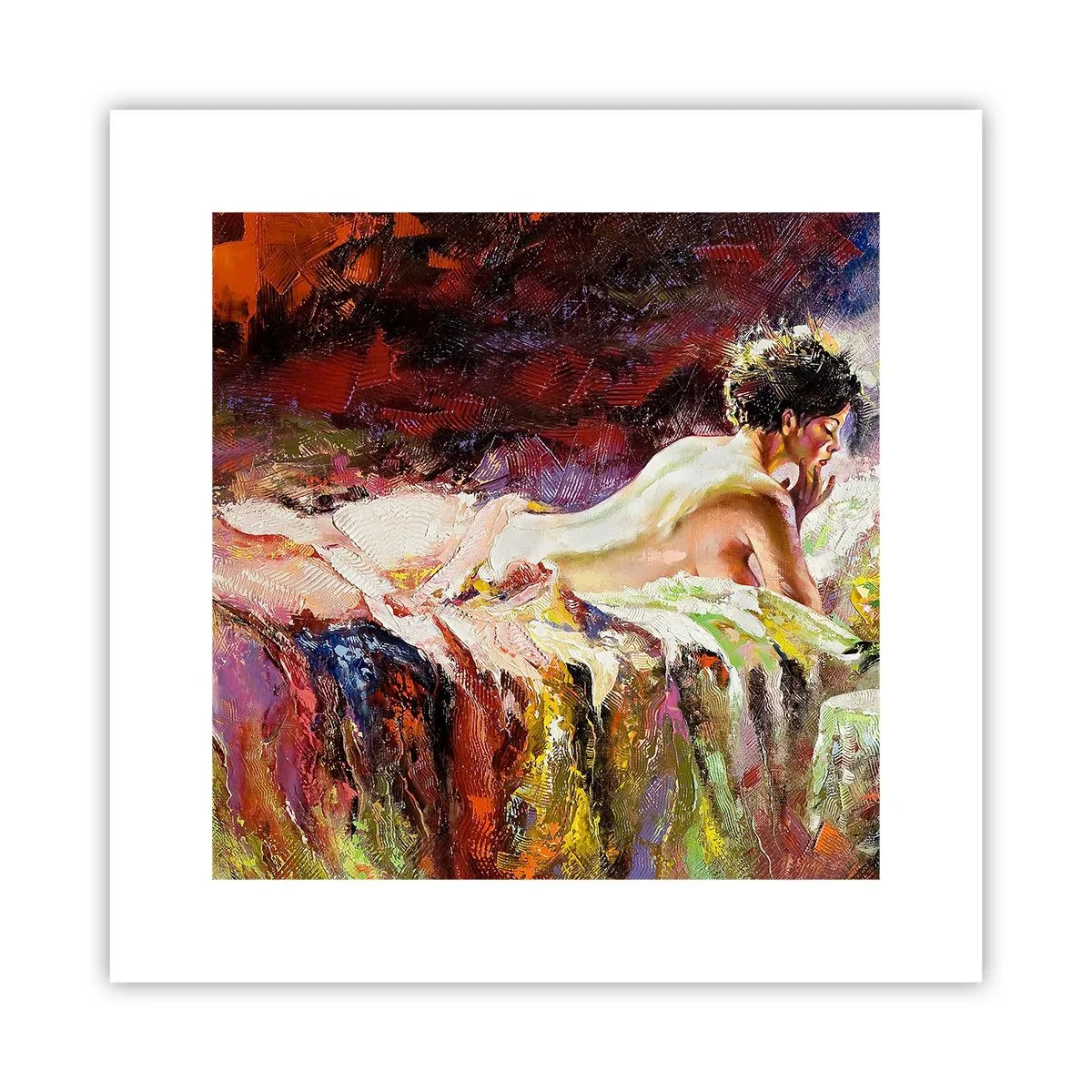 Affisch - Venus försänkt i sina tankar - 30x30 cm