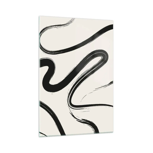 Glastavla - Bild på glas - Svart och vit elegans - 70x100 cm