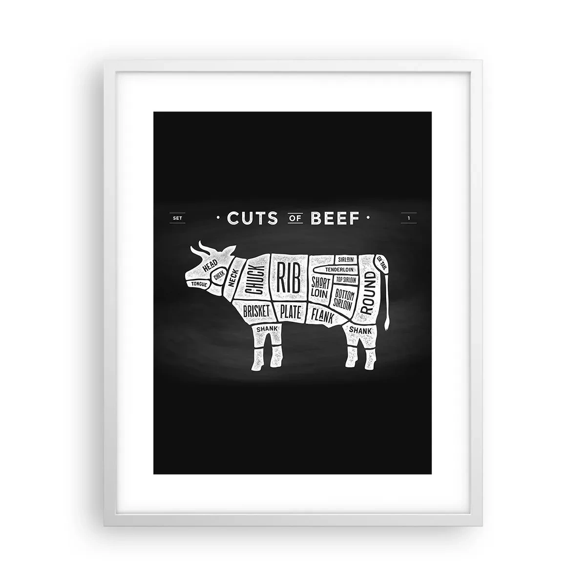 Affisch i vit ram - Styckarens ABC - 40x50 cm