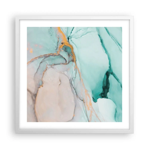 Affisch i vit ram - Formernas och färgernas dans - 50x50 cm