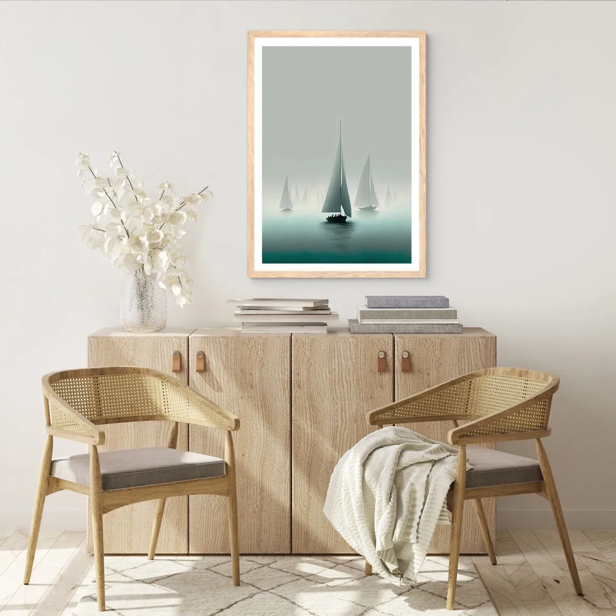 Affisch i ram av ljusek - Byggd av dimma - 70x100 cm