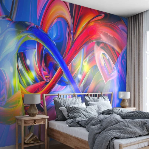 Fototapet Premium Sand - Färgdans - Abstraktion, 3D, Grafik - 200x140 cm