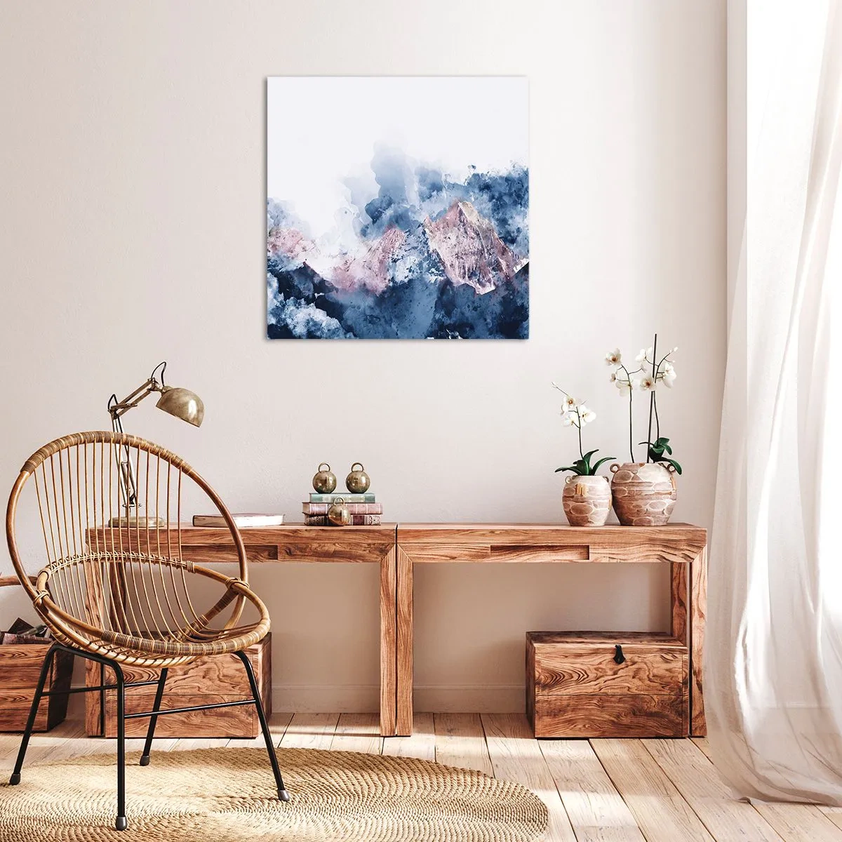 Canvastavla - Bild på duk - Det är toppen! - 40x40 cm