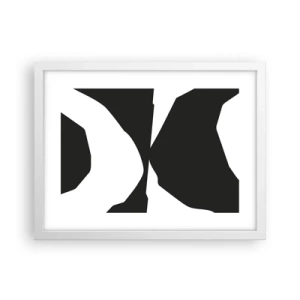 Affisch i vit ram - Positiv-negativ - 40x30 cm