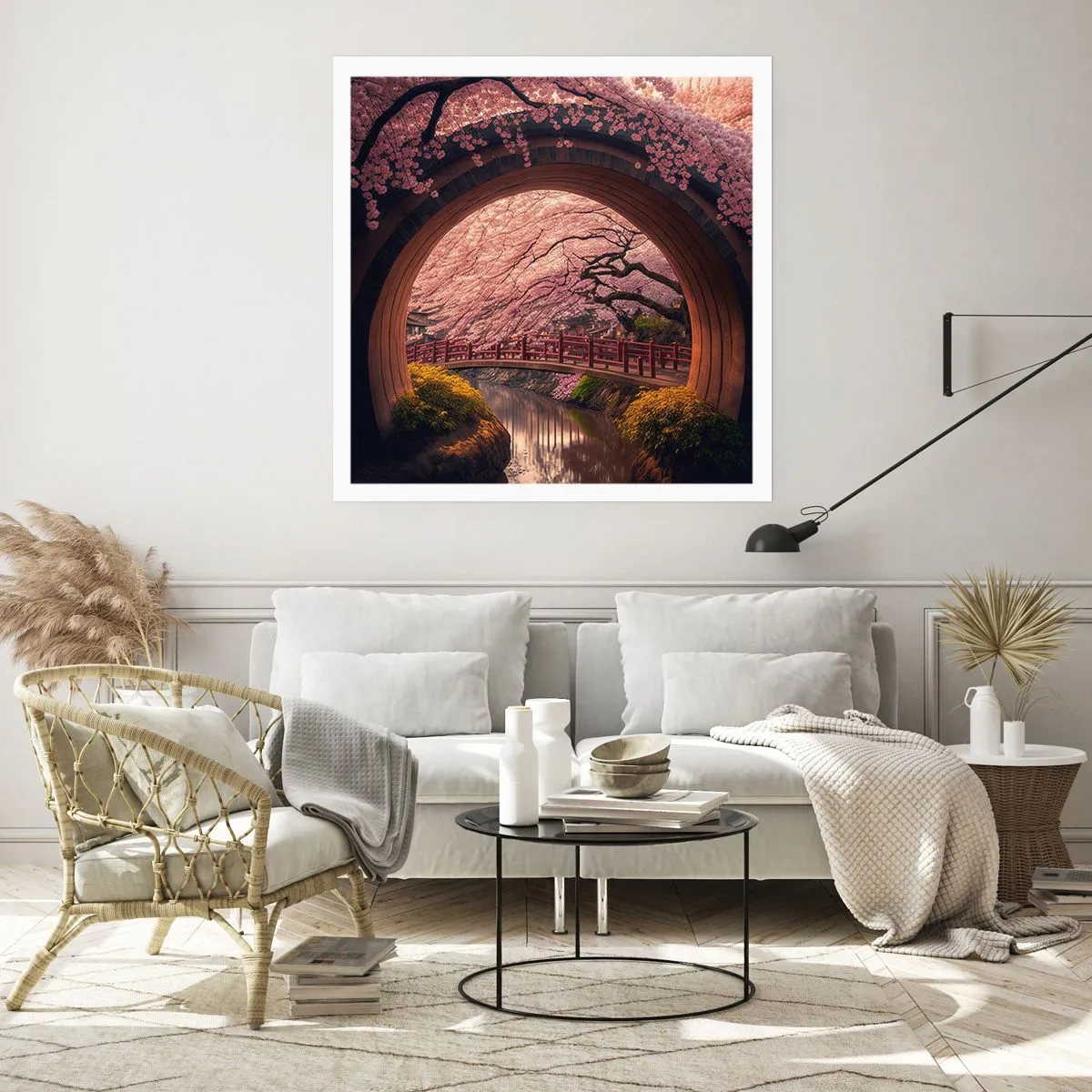 Affisch - Japansk vår - 30x30 cm