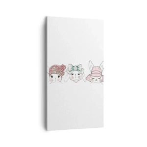 Canvastavla - Bild på duk - Fundersam, ledsen, glad - 45x80 cm