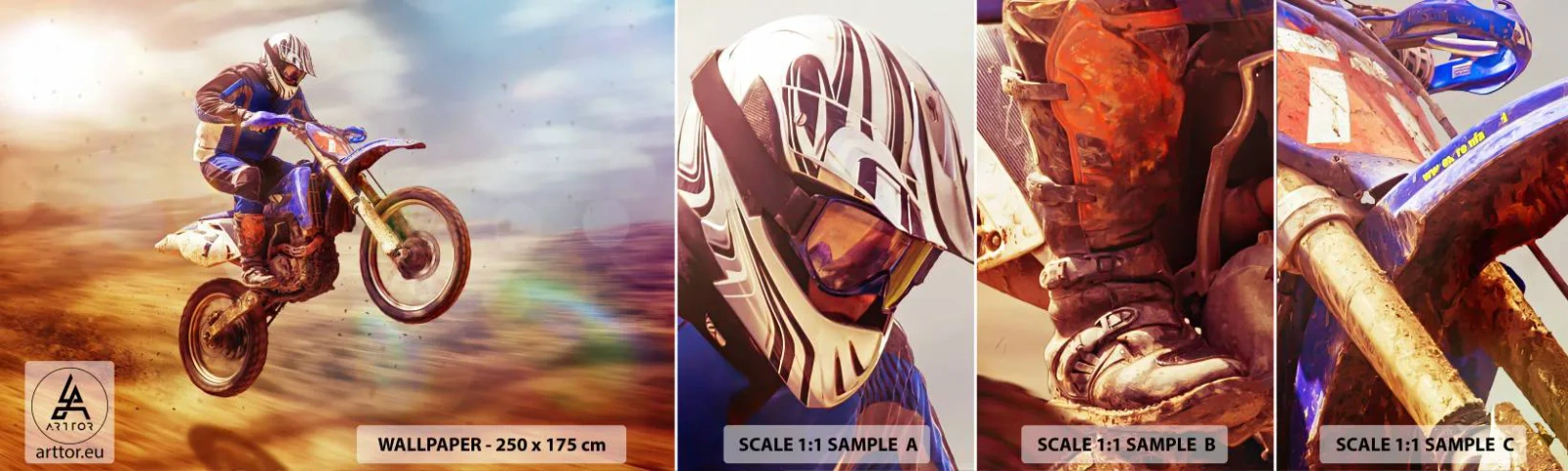 Fototapet Prov Standard Eco - Motorcykelyrsel - Motocross, Sport, Motorcyklist - 100x30 cm