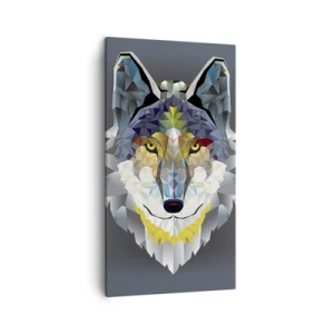 Canvastavla - Bild på duk - Vargen är här - 45x80 cm