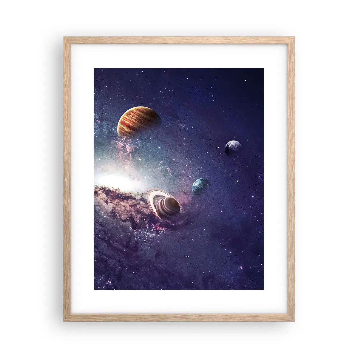 Affisch i ram av ljusek - Sol- och danssystem - 40x50 cm