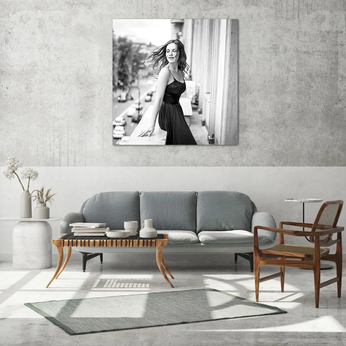 Glastavla - Bild på glas - Säkert en Parisbo - 70x70 cm