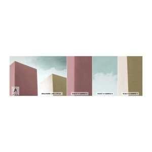 Provbit av självhäftande fototapet Deluxe Sticker - Geometri av en solig sommar - Byggnader, Arkitektur, Tredimensionell - 100x30 cm