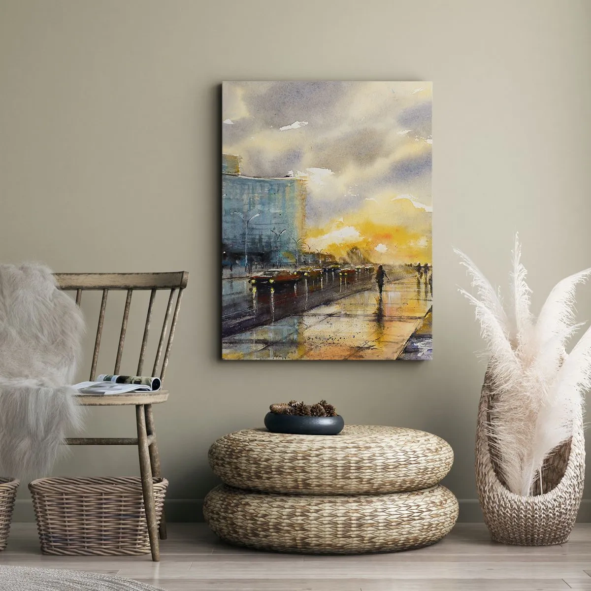 Canvastavla - Bild på duk - Livet på stranden - 50x70 cm