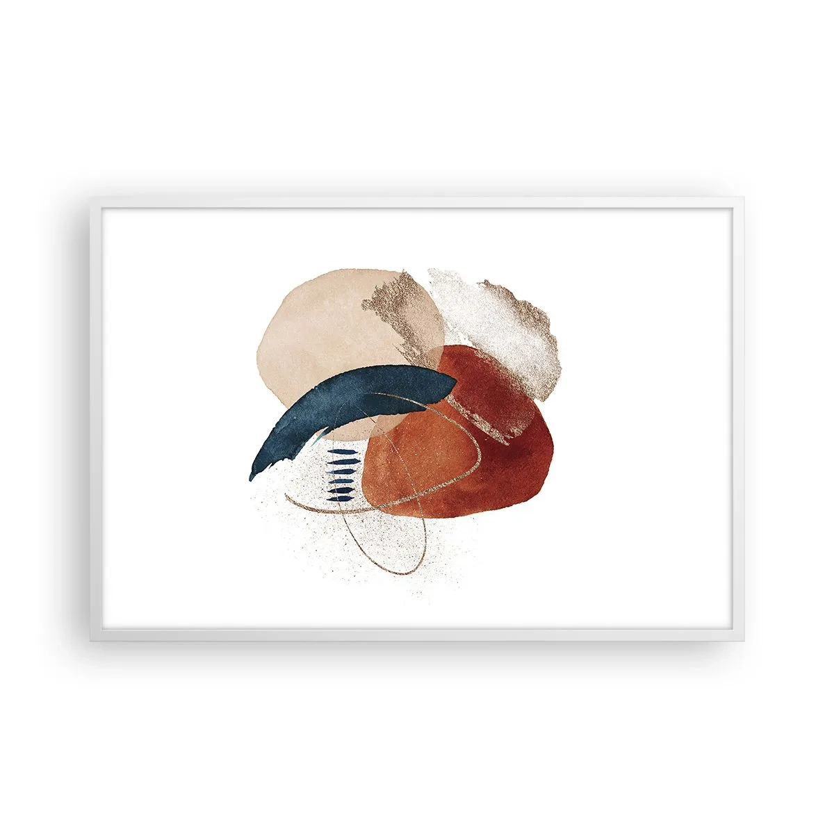 Affisch i vit ram - Oval komposition - 91x61 cm