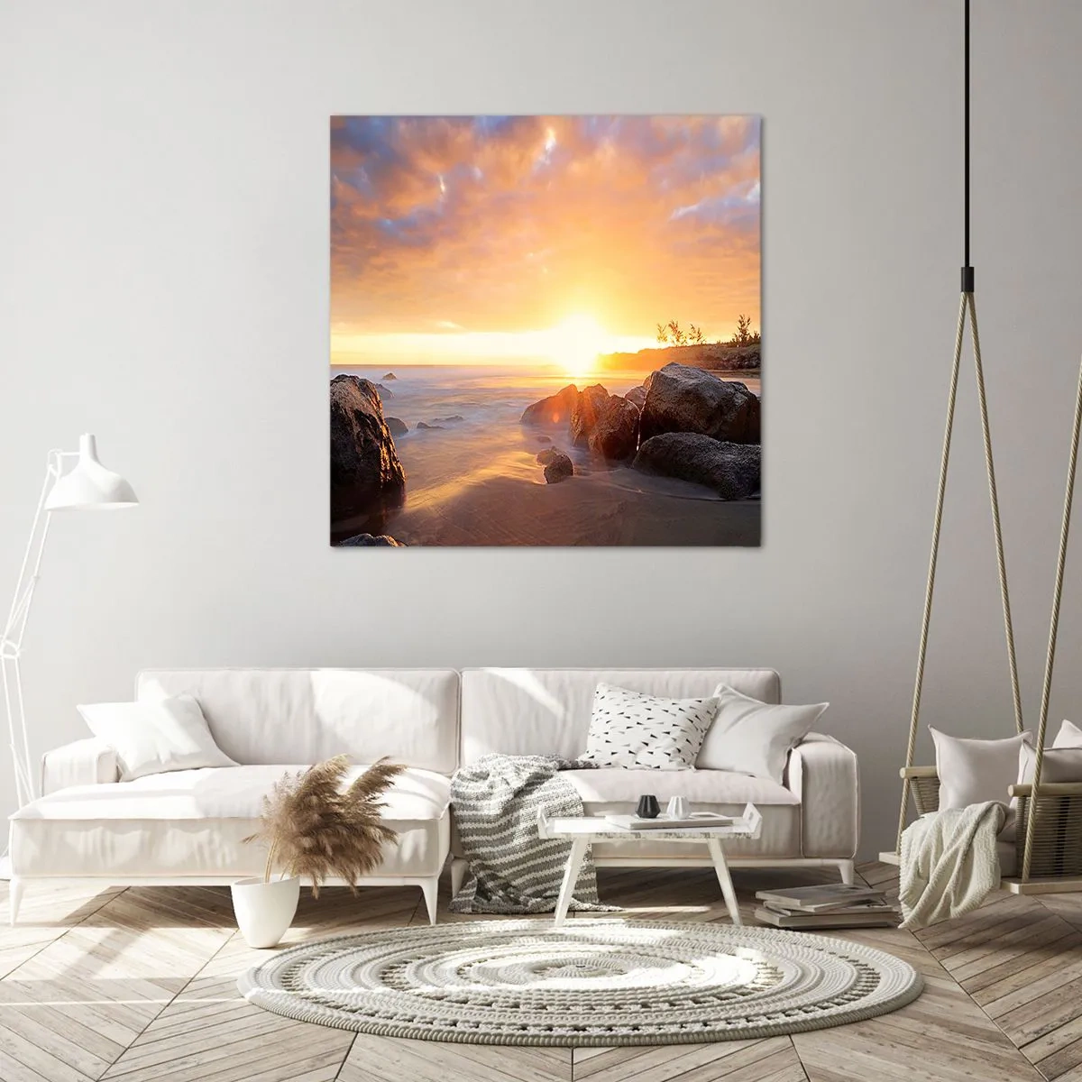 Canvastavla - Bild på duk - Kvällens ljusa bris - 50x50 cm