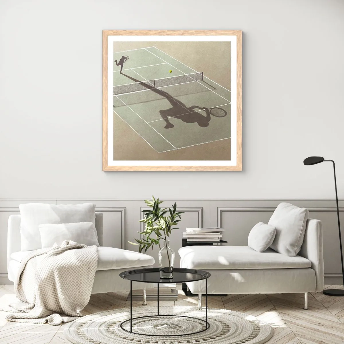 Affisch i ram av ljusek - Övervinna sig själv - 60x60 cm