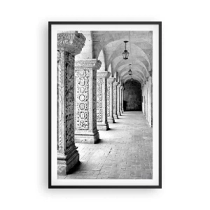 Affisch i svart ram - Och vart tar det vägen? - 61x91 cm