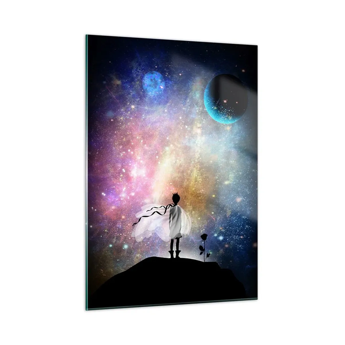 Glastavla - Bild på glas - Den lille prinsen - 50x70 cm