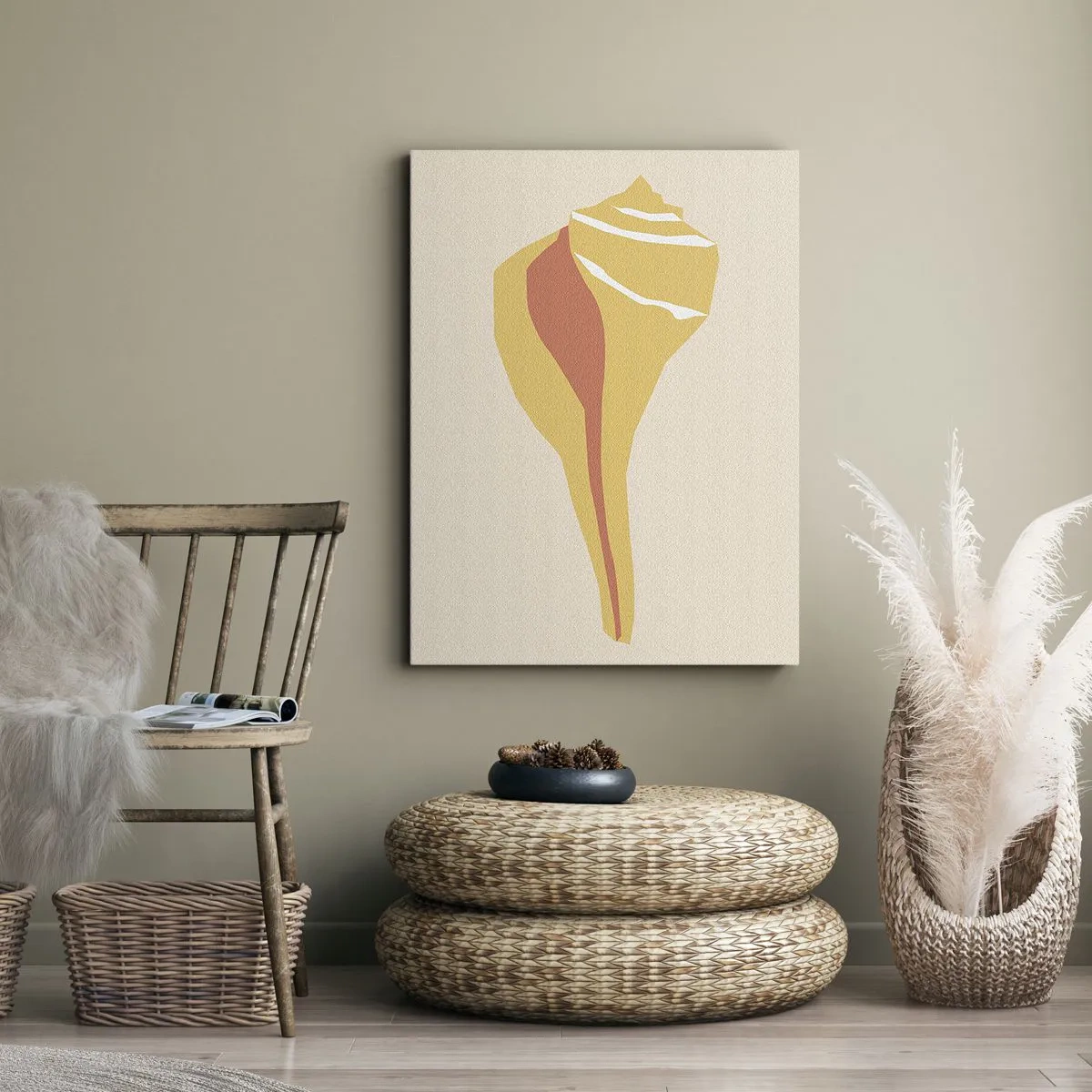 Canvastavla - Bild på duk - Organisk abstraktion - tillväxt - 80x120 cm