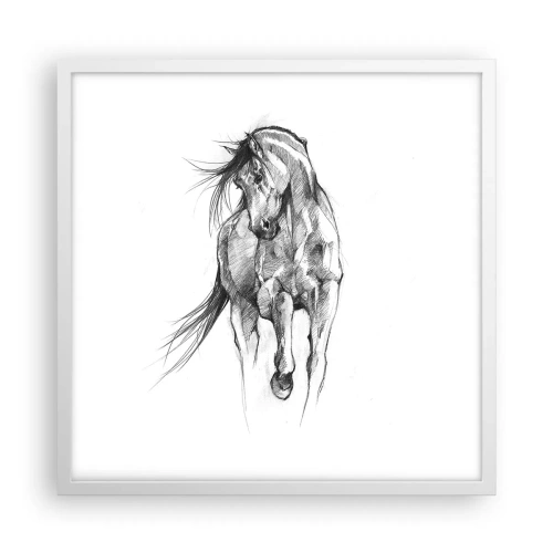 Affisch i vit ram - Elegant trav - 50x50 cm