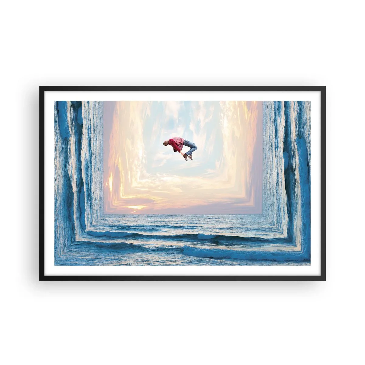 Affisch i svart ram - Till en annan dimension - 91x61 cm