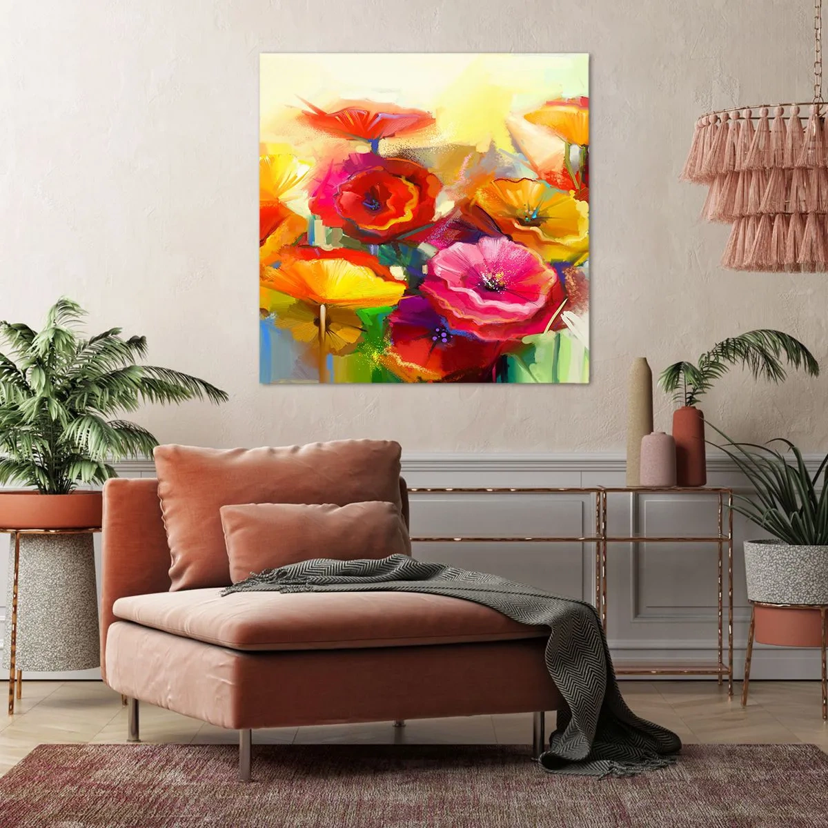 Canvastavla - Bild på duk - Inte bara rött - 40x40 cm