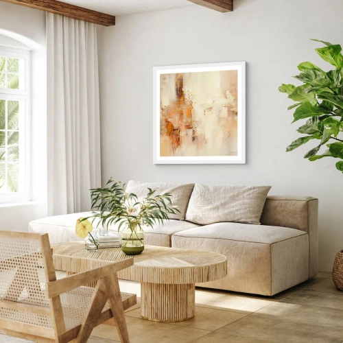 Affisch i vit ram - Bärnstenens själ - 40x40 cm