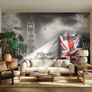 Fototapet Premium Sand - Stolt och stor - Stad, London, London buss - 500x350 cm