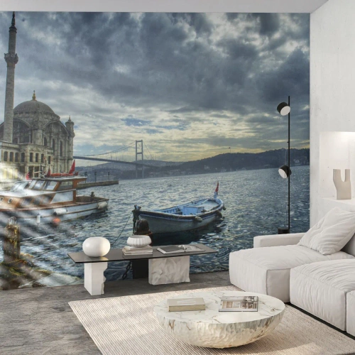 Fototapet Premium Sand - På gränsen mellan världarna - Stad, Istanbul, Turkiet - 300x210 cm