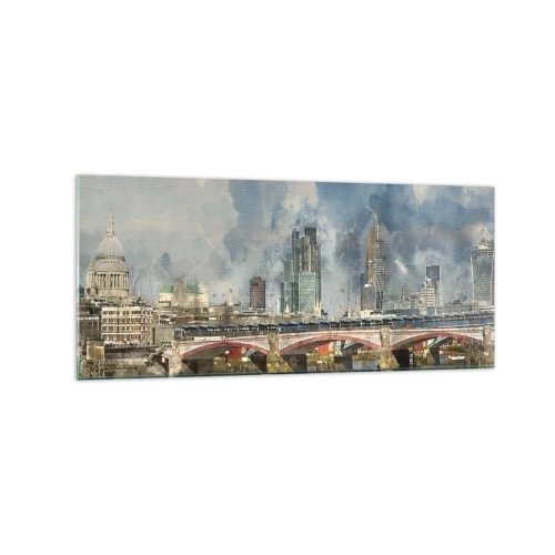 Glastavla - Bild på glas - London i hela sin prakt - 120x50 cm
