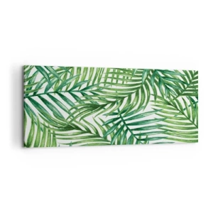 Canvastavla - Bild på duk - Under gröna baldakinen - 100x40 cm