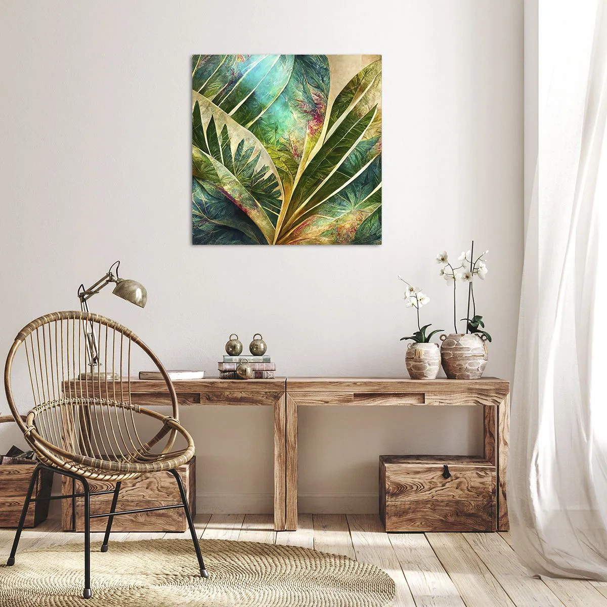 Canvastavla - Bild på duk - Färger i tropikerna - 30x30 cm