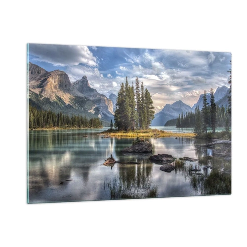 Glastavla - Bild på glas - Vid stort och rent vatten - 120x80 cm