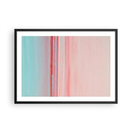 Affisch i svart ram - Abstraktion i gryningen - 70x50 cm