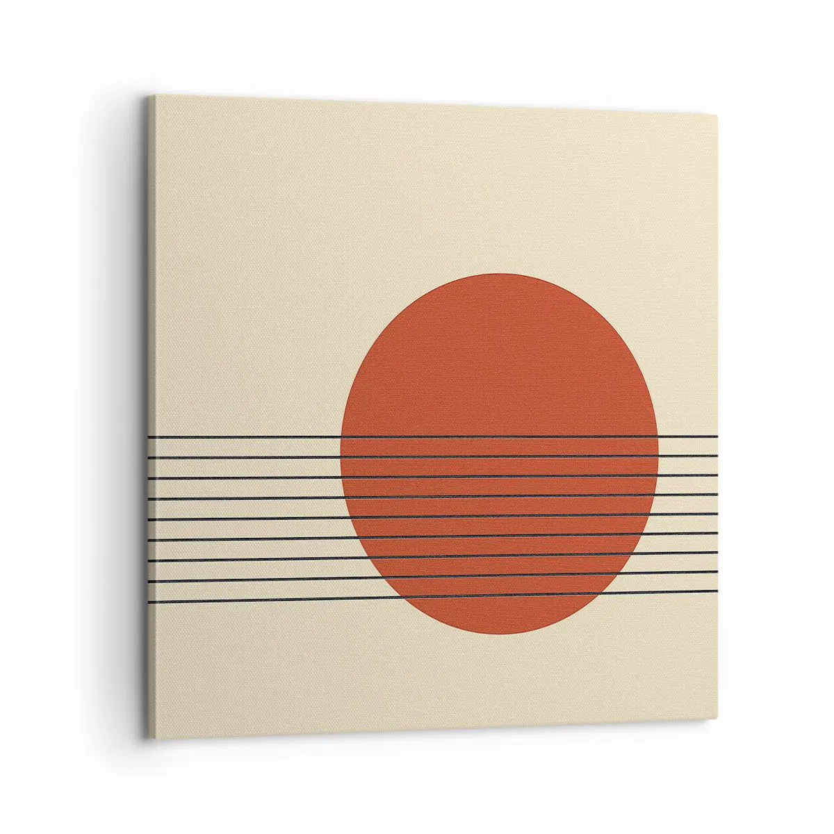 Canvastavla - Bild på duk - Cirkel och linjer - 60x60 cm