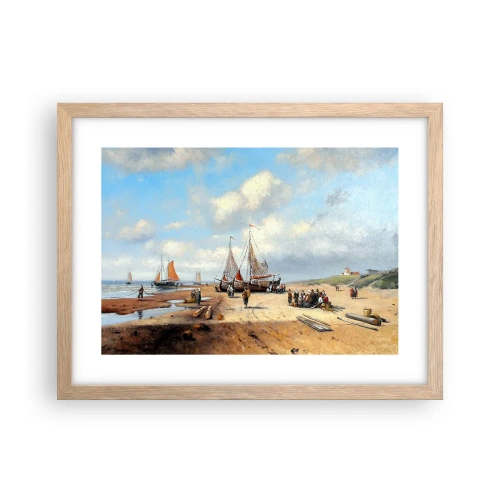 Affisch i ram av ljusek - Efter en lyckad fångst - 40x30 cm