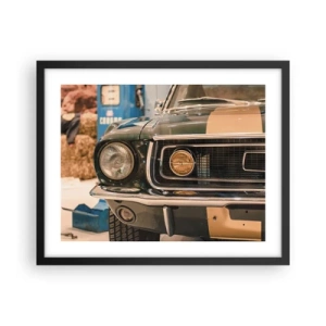 Affisch i svart ram - Ett möte med legenden - 50x40 cm