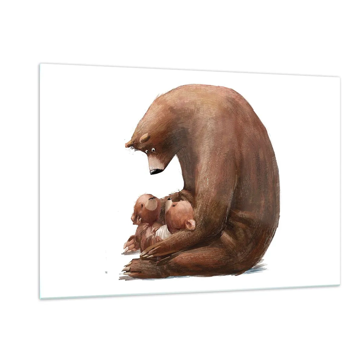 Glastavla - Bild på glas - Söta drömmar, barn - 120x80 cm