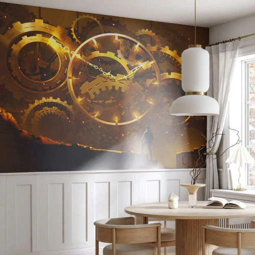 Självhäftande Fototapet Deluxe Sticker - Hos tidens källor - Abstraktion, Bit, Grafik - 250x175 cm