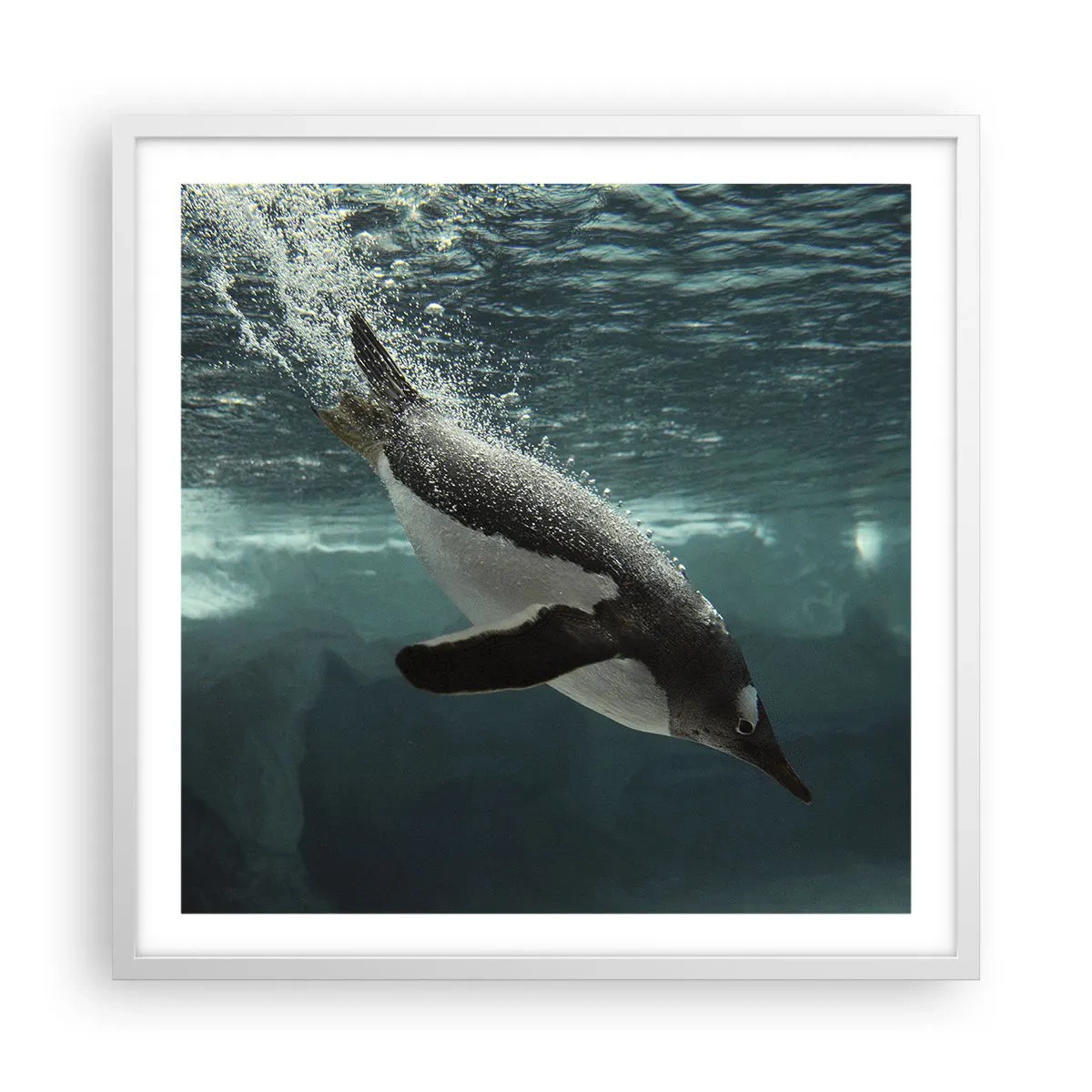 Affisch i vit ram - Välkommen till min värld - 60x60 cm