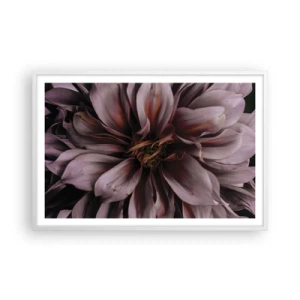 Affisch i vit ram - Blommigt hjärta - 91x61 cm