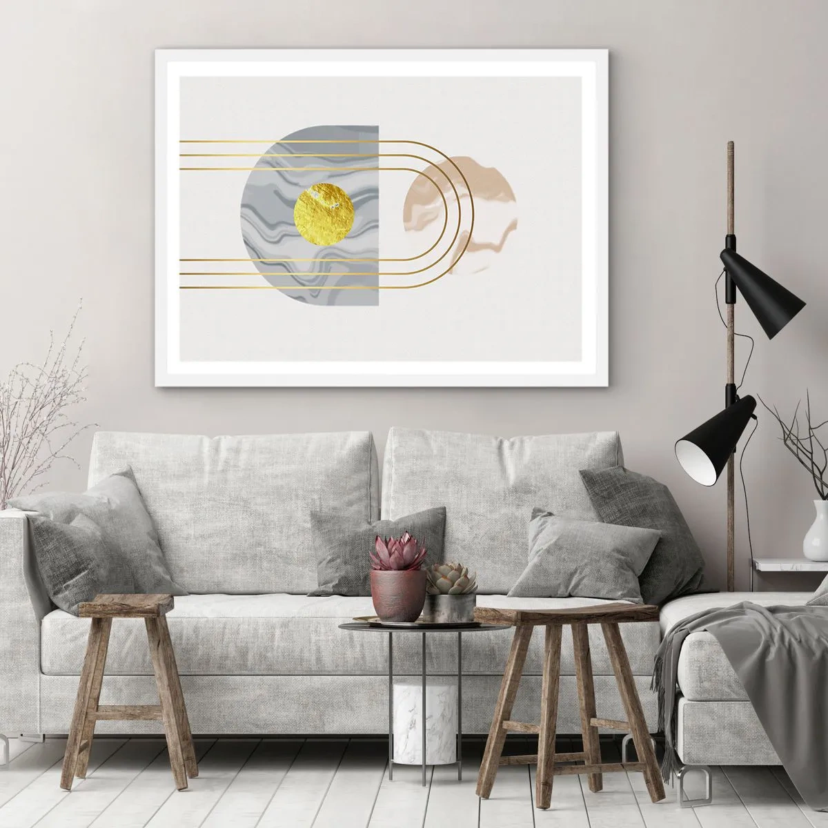 Affisch i vit ram - Ljushet och sken - 40x30 cm