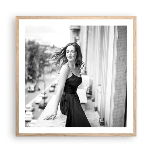 Affisch i ram av ljusek - Säkert en Parisbo - 60x60 cm