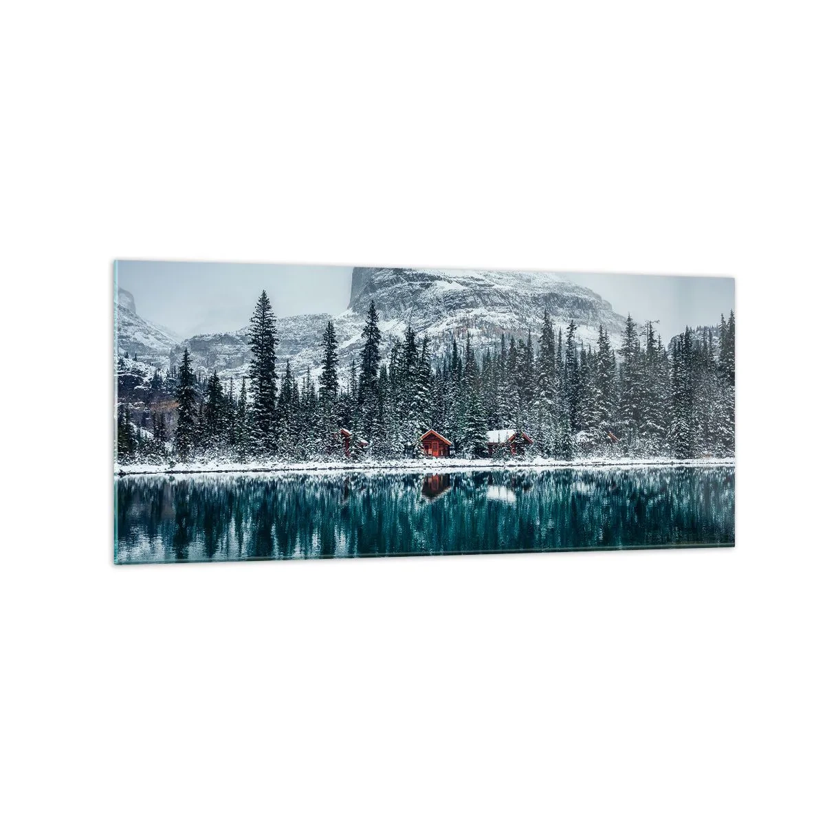 Glastavla - Bild på glas - Kanadensisk tillflyktsort - 120x50 cm